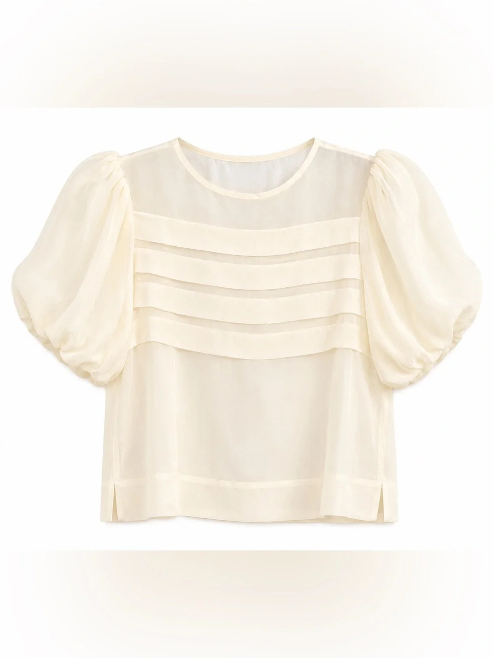 NWT Free People x WYETH Elegant Cream Puff Sleeve Women's Top